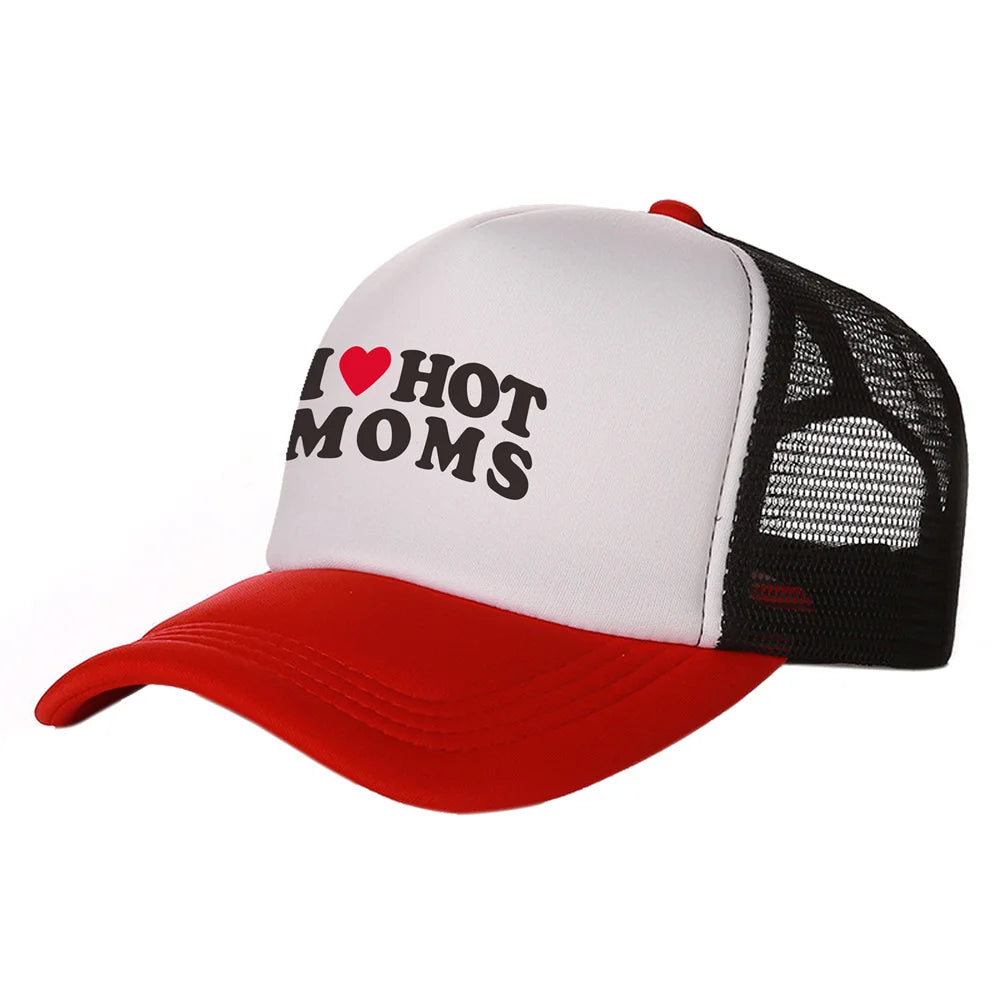 "I Love Hot Moms" Trucker Cap