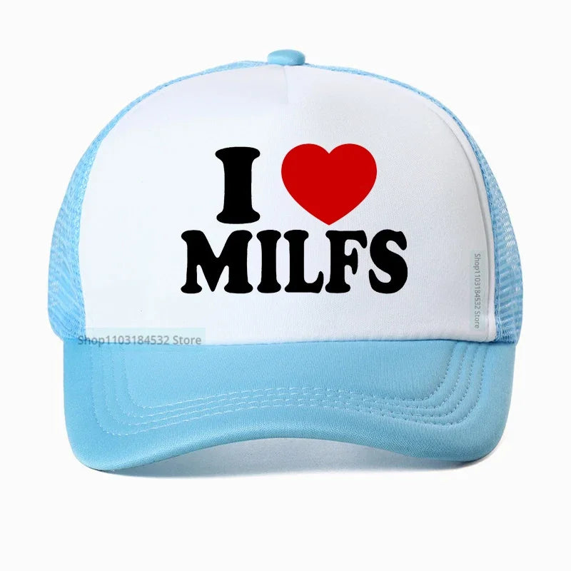 "I LOVE MILFS" Mesh Trucker Snapback