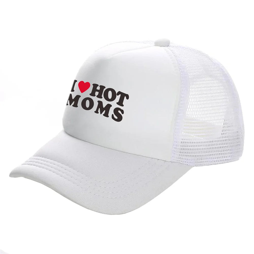 "I Love Hot Moms" Trucker Cap