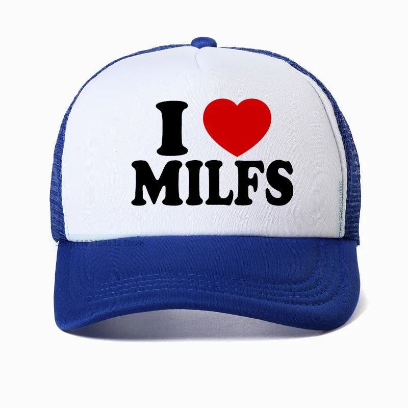 "I LOVE MILFS" Mesh Trucker Snapback